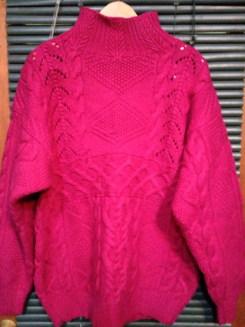Vintage Women's  Ralph Lauren Handknit Sweater Size L Sold As Is